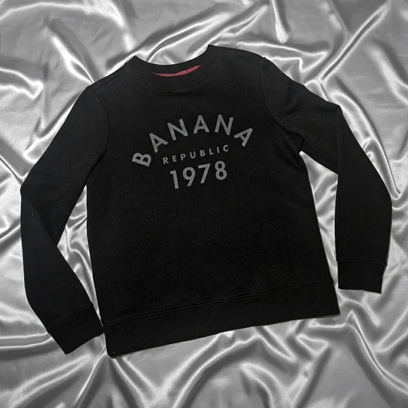 Banana Republic Black Sweatshirt Regular Fit - Picture 2 of 4